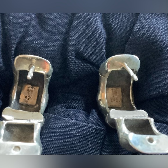 John Hardy Bamboo Sterling Silver Huggie Earrings. Perfect  Vintage Condition! - Picture 4 of 10